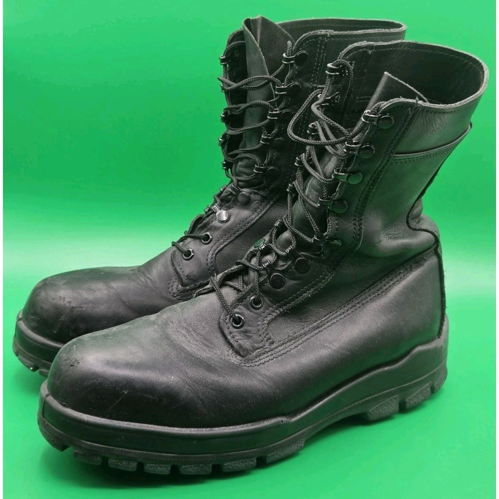 Bates Steel Toe Boots Mens Size 12 W Black ASTM F2413-11 Vibram Military Navy